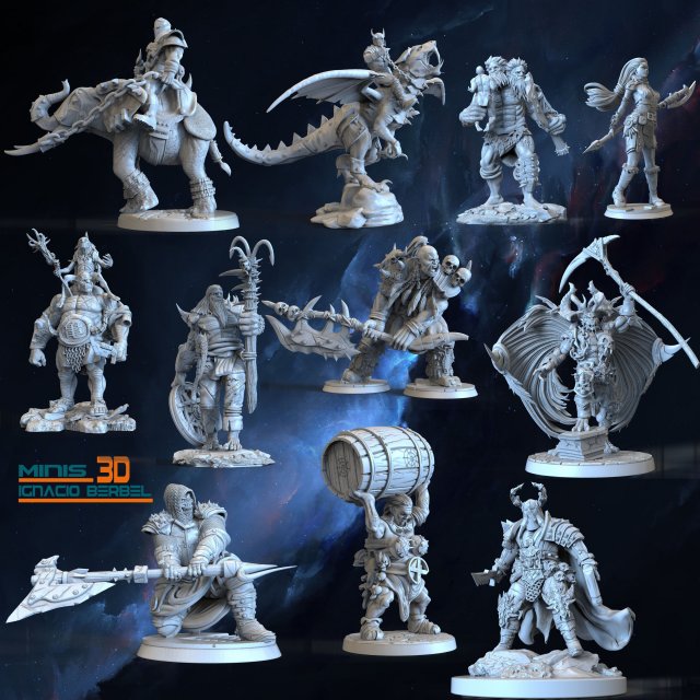 pack de 11 stl de orcos ogrosguerreros stl 5 3D printmodel .c4d .max .obj .3ds .fbx .stl .blend