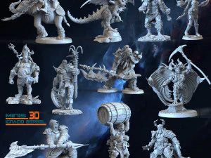 pack de 11 stl de orcos ogros guerreros stl 5 Modelo de impresión 3D