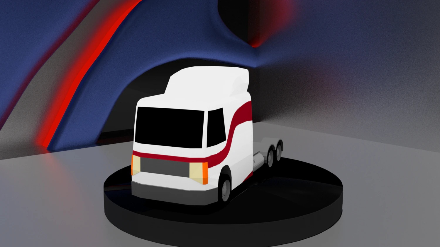 simple truck 3D Model .c4d .max .obj .3ds .fbx .stl .blend 