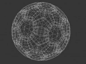 realistic soccer ball with realistic depth 3D Model