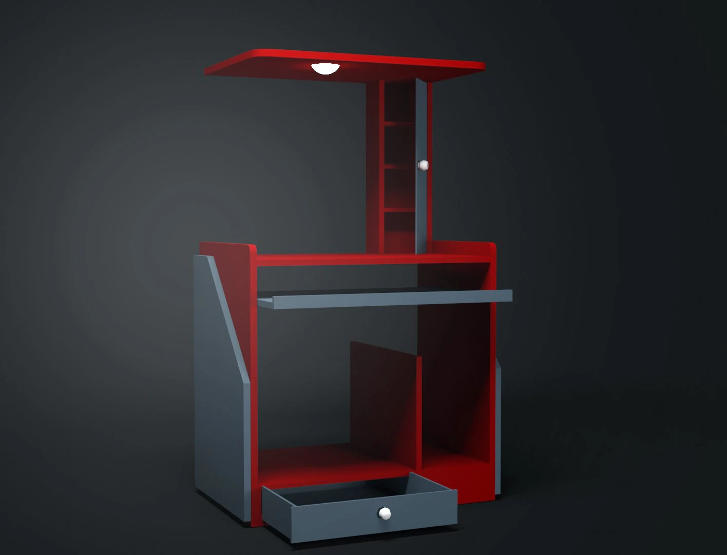 low poly smart computer table - creative smart pc table 3D Model .c4d .max .obj .3ds .fbx .stl .blend 