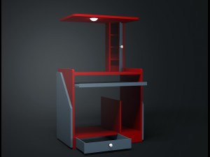 low poly smart computer table - creative smart pc table 3D मॉडल