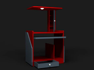 low poly smart computer table - creative smart pc table 3D Model