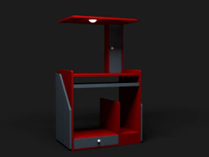 low poly smart computer table - creative smart pc table 3D Model
