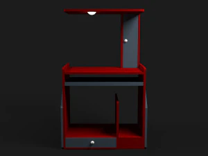 low poly smart computer table - creative smart pc table 3D Model