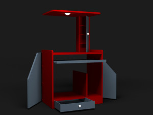 low poly smart computer table - creative smart pc table Modelo 3D