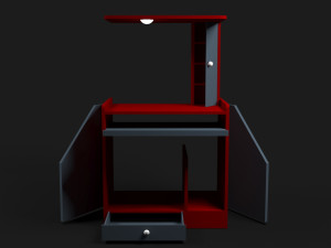 low poly smart computer table - creative smart pc table Modelo 3D