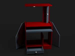 low poly smart computer table - creative smart pc table Modelo 3D