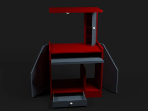 low poly smart computer table - creative smart pc table 3D Model