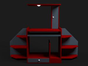 low poly smart computer table - creative smart pc table Modelo 3D