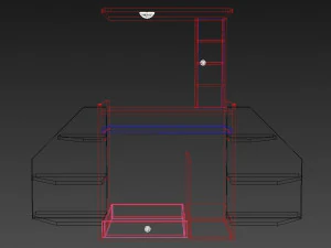 low poly smart computer table - creative smart pc table 3D Model
