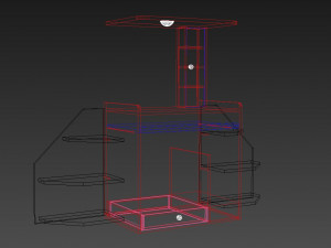 low poly smart computer table - creative smart pc table Modelo 3D
