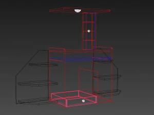 low poly smart computer table - creative smart pc table 3D Model