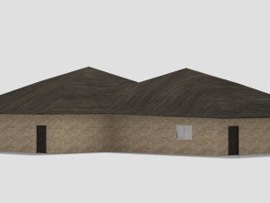 Brick house villa with interior ready 3D मॉडल