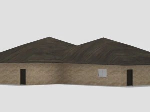 Brick house villa with interior ready 3D Model