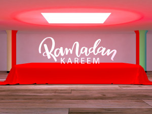 ramadan kareem mosque with interior 3D Модель