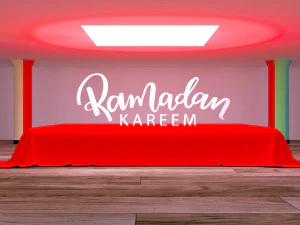 ramadan kareem mosque with interior 3D Model