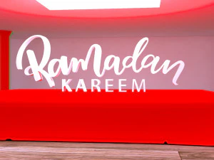 ramadan kareem mosque with interior 3D Model