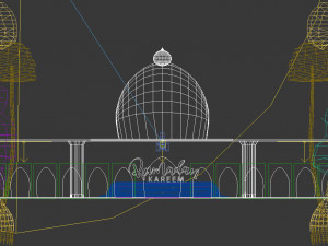 ramadan kareem mosque with interior 3D Модель