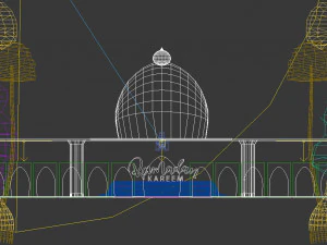 ramadan kareem mosque with interior 3D Model