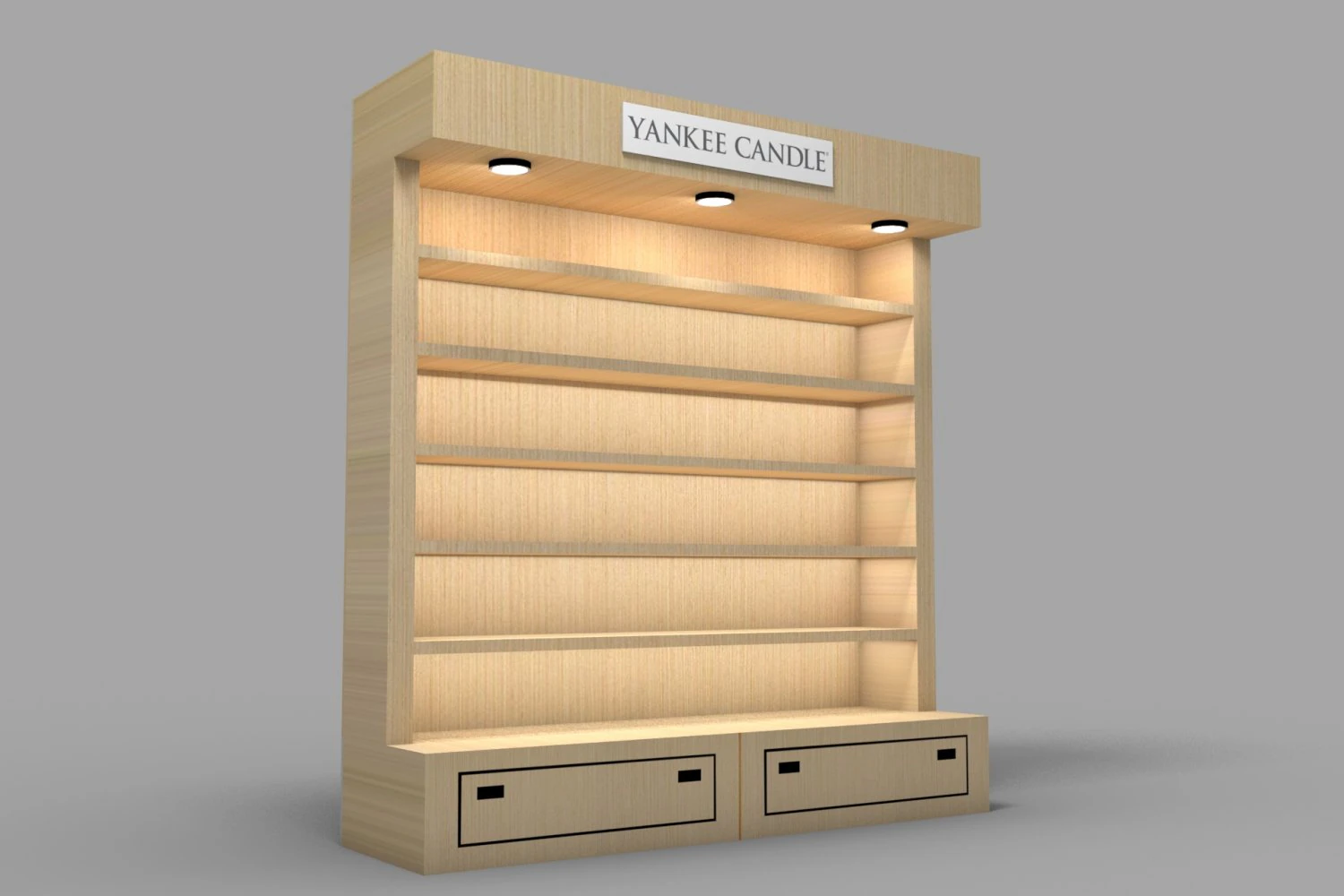 yankee candle outlet shelf 3D Model .c4d .max .obj .3ds .fbx .stl .blend 