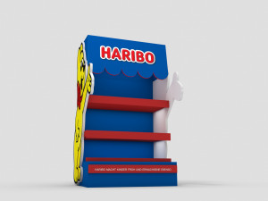 haribo outlet candy shelf Modelo 3D