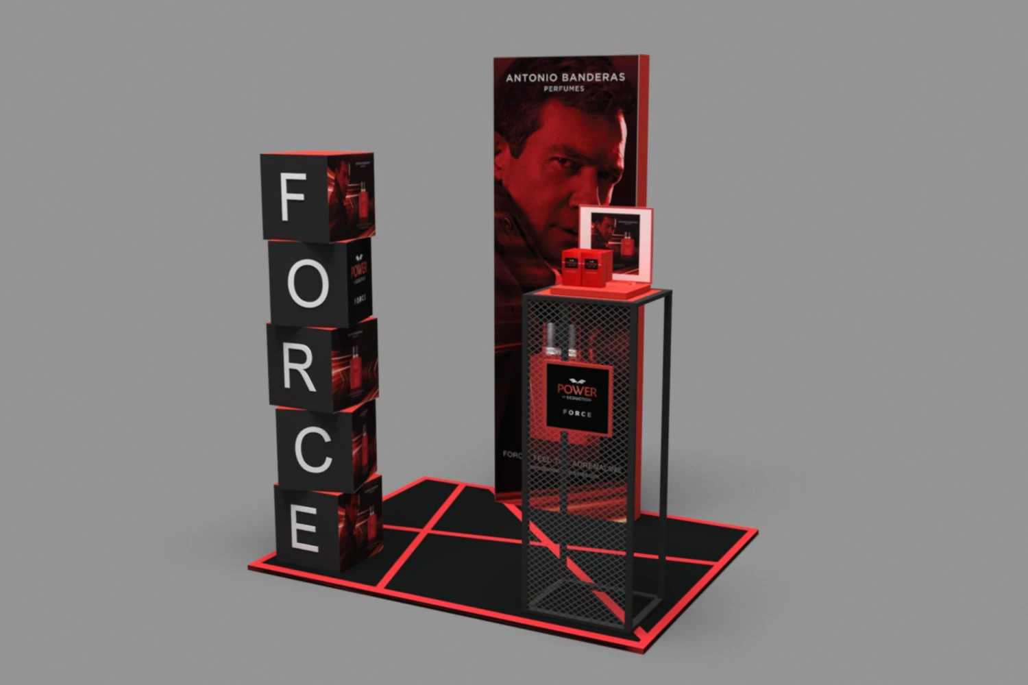 exhibition stall - fair exhibition - exhibition stand - in store booth 3D Model .c4d .max .obj .3ds .fbx .stl .blend 