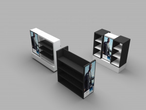 perfume gondola - outlet shelf - store shelf 3D Модель
