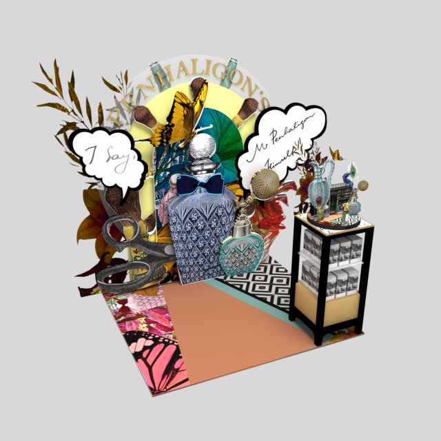 exhibition stall - fair exhibition - exhibition stand - in store booth 3D Model .c4d .max .obj .3ds .fbx .stl .blend 
