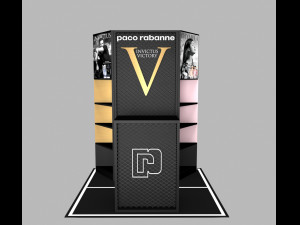 exhibition stall - fair exhibition - exhibition stand - in store booth - paco rabanne Modèle 3D