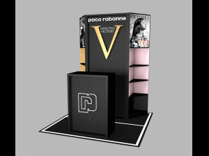 exhibition stall - fair exhibition - exhibition stand - in store booth - paco rabanne Modèle 3D