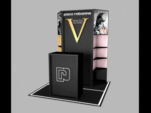 exhibition stall - fair exhibition - exhibition stand - in store booth - paco rabanne 3D Model