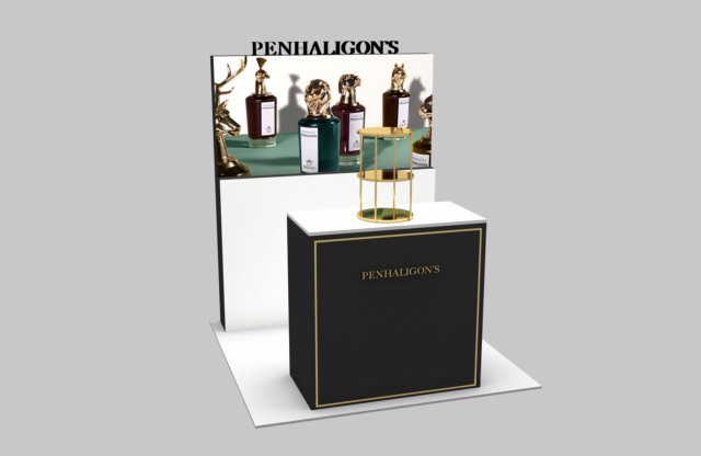 exhibition stall - fair exhibition - exhibition stand - in store booth Modelo 3D .c4d .max .obj .3ds .fbx .stl .blend 