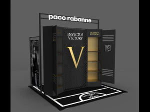 barraca de exposição - exposição de feira - estande de exposição - estande na loja Modelo 3D