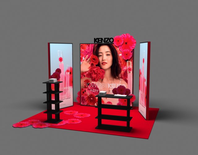 exhibition stall - fair exhibition - exhibition stand - in mall booth 3D-Modell .c4d .max .obj .3ds .fbx .stl .blend 