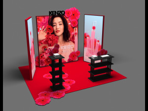 exhibition stall - fair exhibition - exhibition stand - in mall booth 3D-Modell