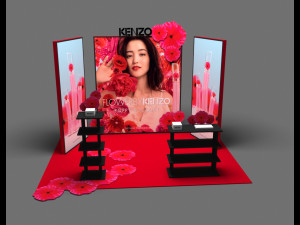 exhibition stall - fair exhibition - exhibition stand - in mall booth 3D-Modell