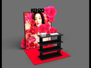 barraca de exposição - exposição de feira - estande de exposição - estande na loja Modelo 3D