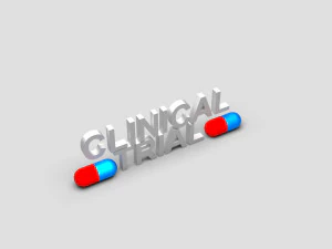 clinical trial tablet text 3D Model