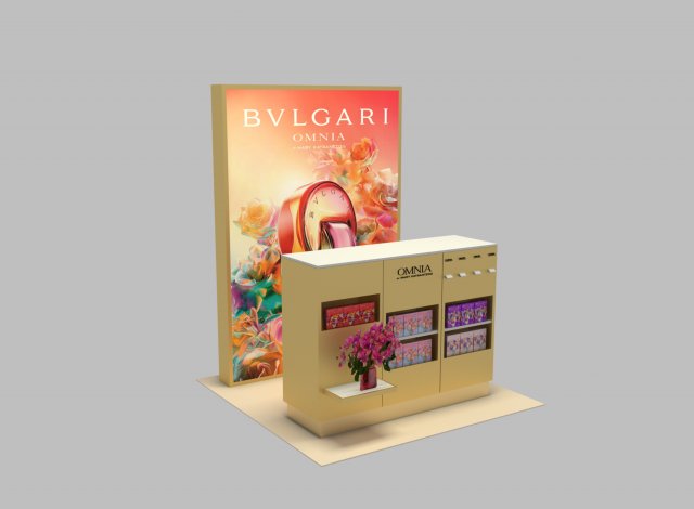 exhibition stall - fair exhibition - exhibition stand - in store booth Modelo 3D .c4d .max .obj .3ds .fbx .stl .blend 