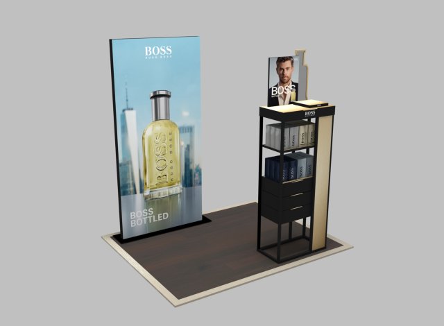 exhibition stall - fair exhibition - in store booth - store exhibition - shop exhibition 3D Model .c4d .max .obj .3ds .fbx .stl .blend 