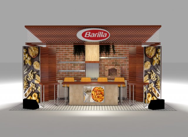 kitchen exhibition stall - fair exhibition - in store booth - store exhibition - shop exhibition 3D Model .c4d .max .obj .3ds .fbx .stl .blend 