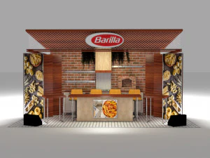 barraca de exposição de cozinha - exposição de feira - estande de loja - exposição de loja - exposição de loja Modelo 3D