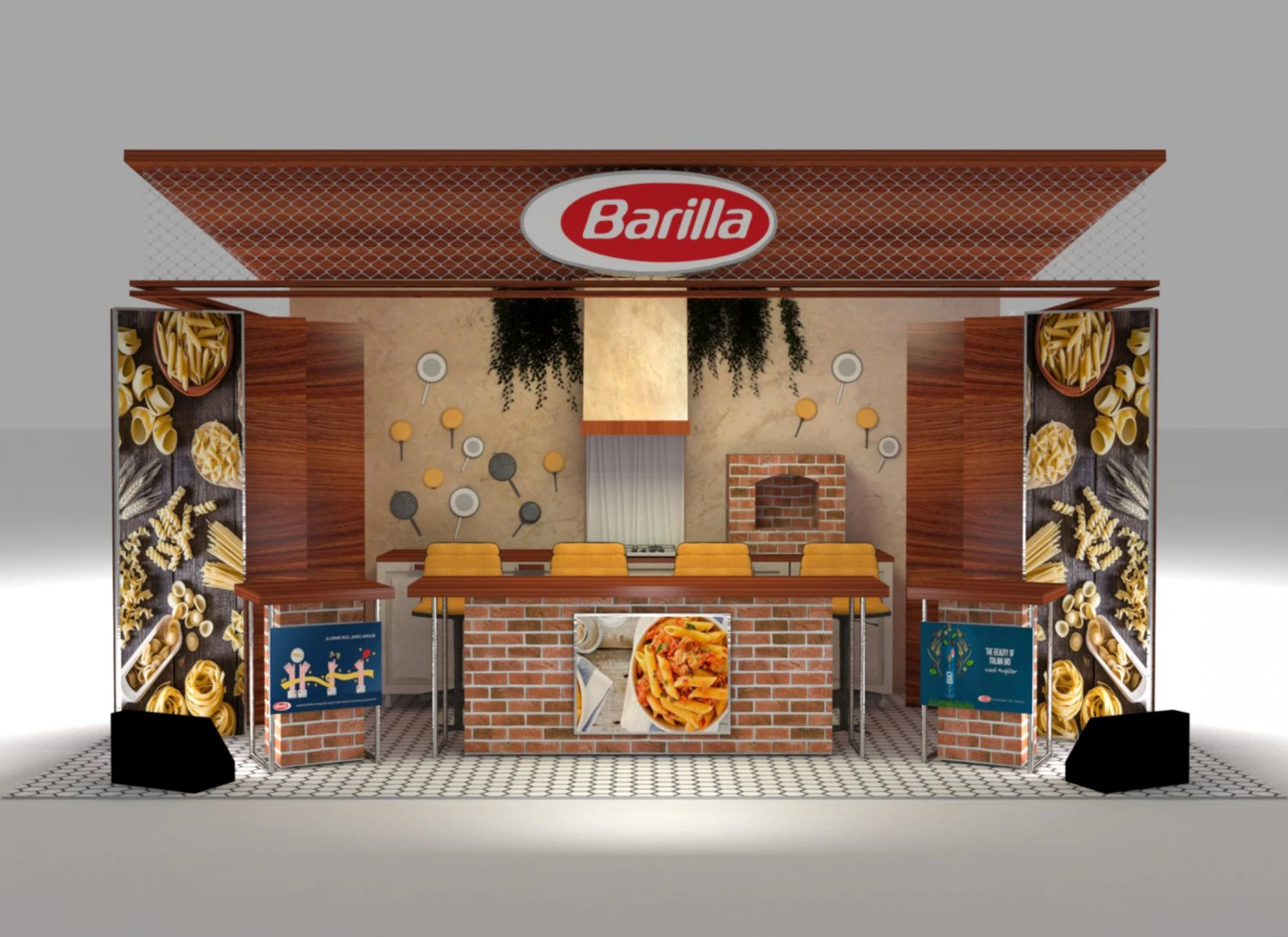 kitchen exhibition stall - fair exhibition - in store booth - store exhibition - shop exhibition 3D Model .c4d .max .obj .3ds .fbx .stl .blend 