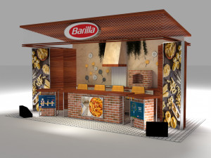 kitchen exhibition stall - fair exhibition - in store booth - store exhibition - shop exhibition 3D Model