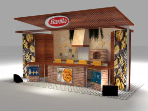 kitchen exhibition stall - fair exhibition - in store booth - store exhibition - shop exhibition 3D Model