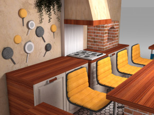 kitchen exhibition stall - fair exhibition - in store booth - store exhibition - shop exhibition 3D Model