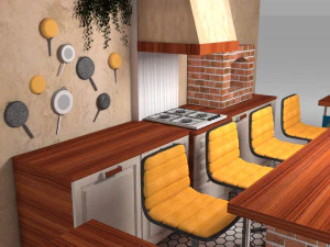 kitchen exhibition stall - fair exhibition - in store booth - store exhibition - shop exhibition 3D Model