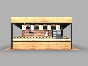 sushi kitchen exhibition stall - fair exhibition - store exhibition - shop exhibition Modelo 3D