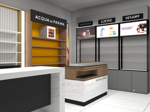 Retail Store Backwall Design - Store Backwall Shelving - Modern Retail Backwall Designs 3D 模型